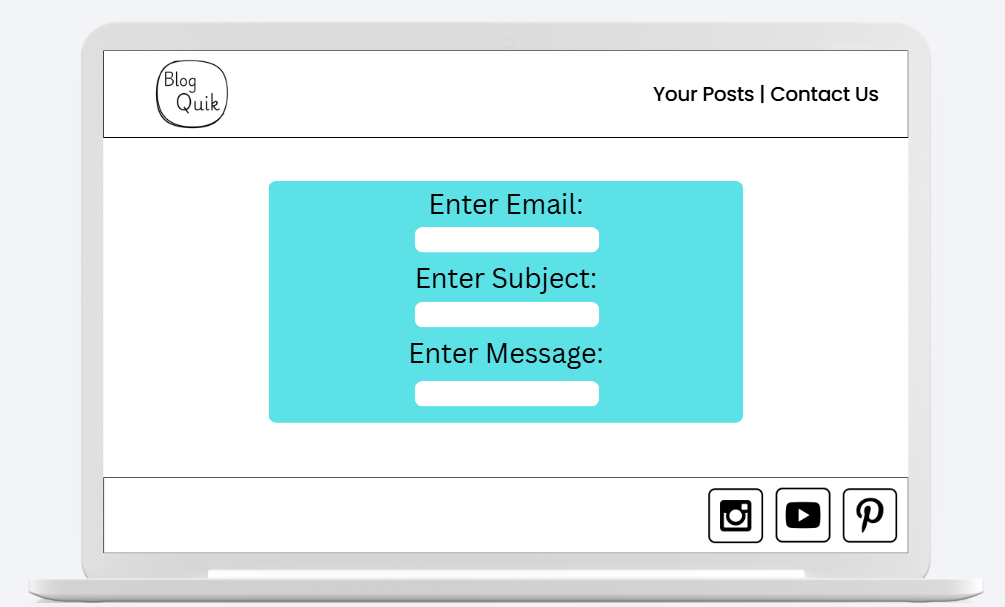 A Wireframe for a 'Contact Us' Page